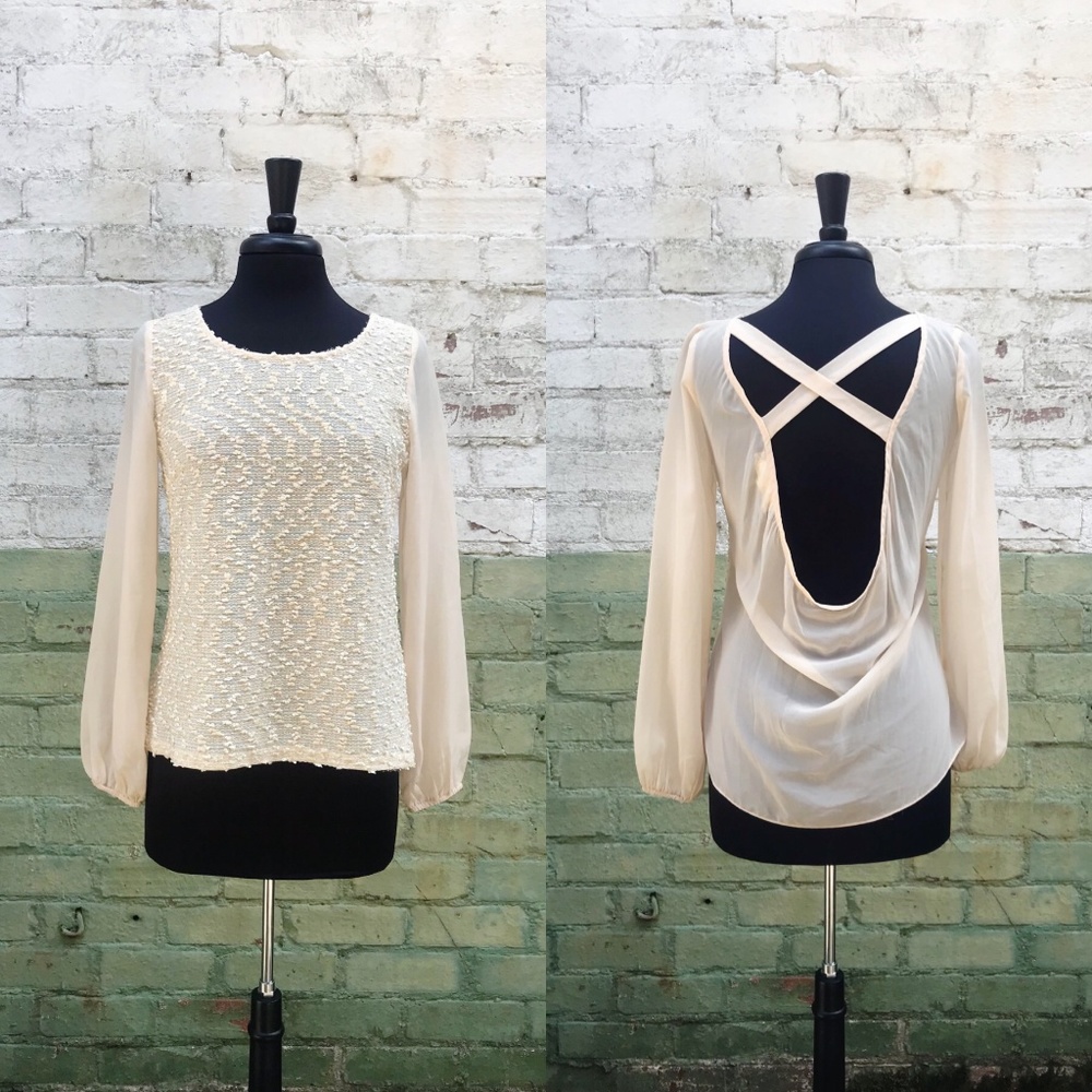 ANTHROPOLOGIE A'REVE NWOT Chiffon Low Back Top